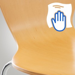 Juego de 4 sillas de visita Calisto Natura