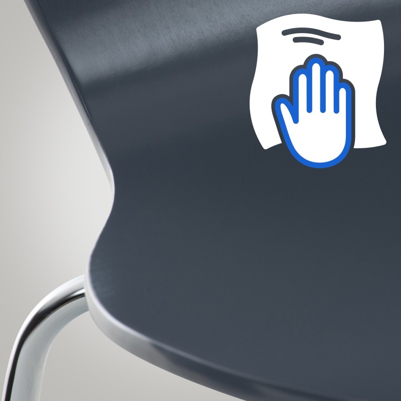 Juego de 4 sillas de visita Calisto gris