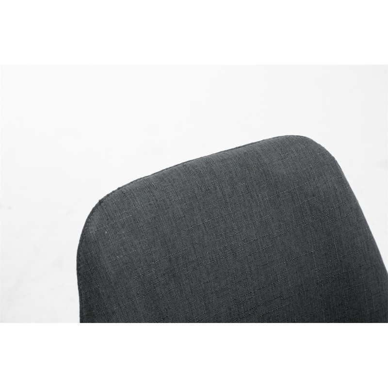 Silla de visita Toulouse en tejido Natura, redonda, gris oscuro