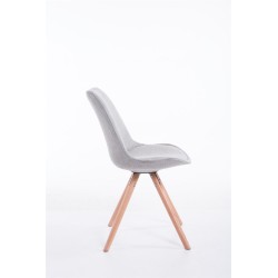 Silla de visita Toulouse en tejido Natura, redonda, gris