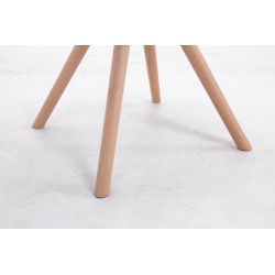 Silla de visita Toulouse en tejido Natura, redonda, gris