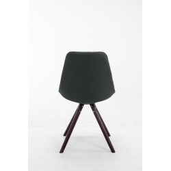 Silla de visita Toulouse en tejido capuchino gris oscuro