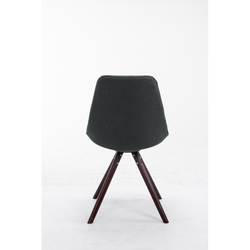 Silla de visita Toulouse en tejido capuchino gris oscuro