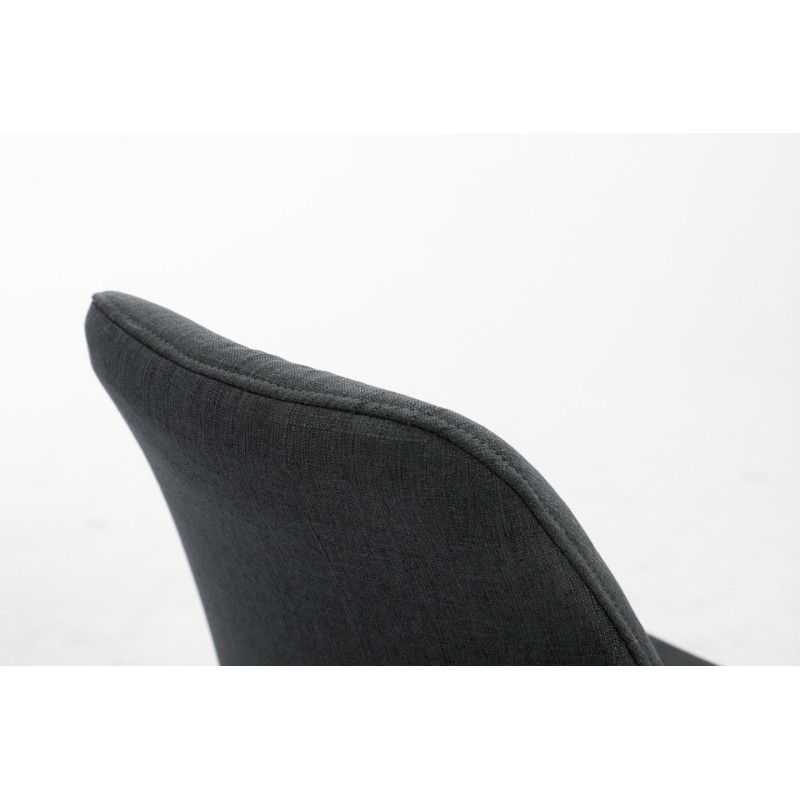 Silla de visita Toulouse en tejido capuchino gris oscuro