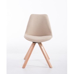 Silla de visita Toulouse en tejido Natura Square color crema