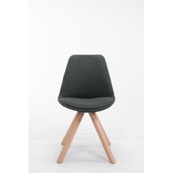 Silla de visita Toulouse en tejido Natura Square gris oscuro