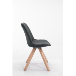 Silla de visita Toulouse en tejido Natura Square gris oscuro