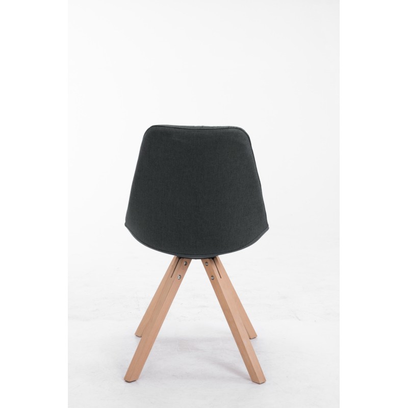 Silla de visita Toulouse en tejido Natura Square gris oscuro