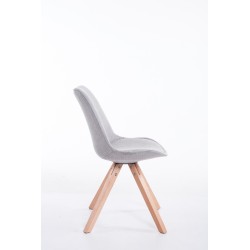 Silla de visita Toulouse en tejido gris Natura Square