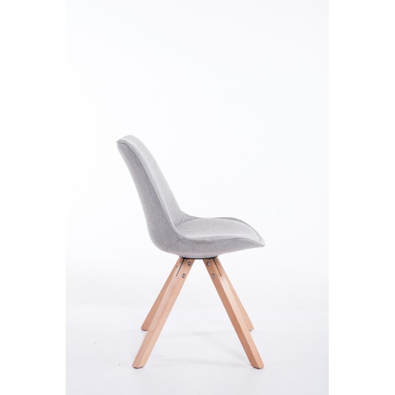 Silla de visita Toulouse en tejido gris Natura Square