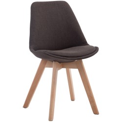 Silla de visita Borneo V2 Natura en tejido gris oscuro