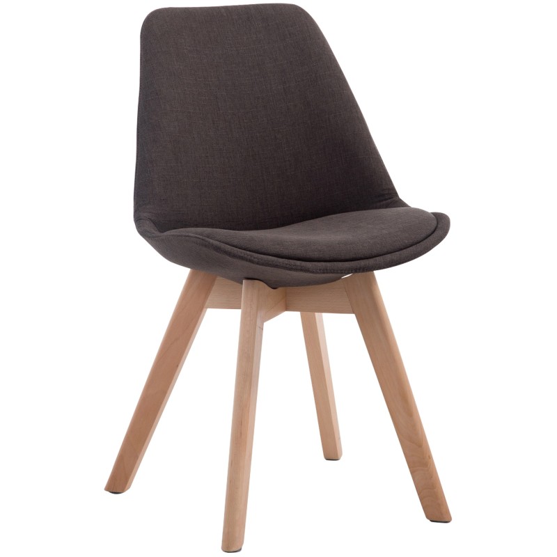 Silla de visita Borneo V2 Natura en tejido gris oscuro