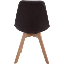 Silla de visita Borneo V2 Natura en tejido gris oscuro