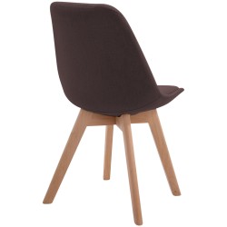 Silla de visita Borneo V2 Natura en tela marrón