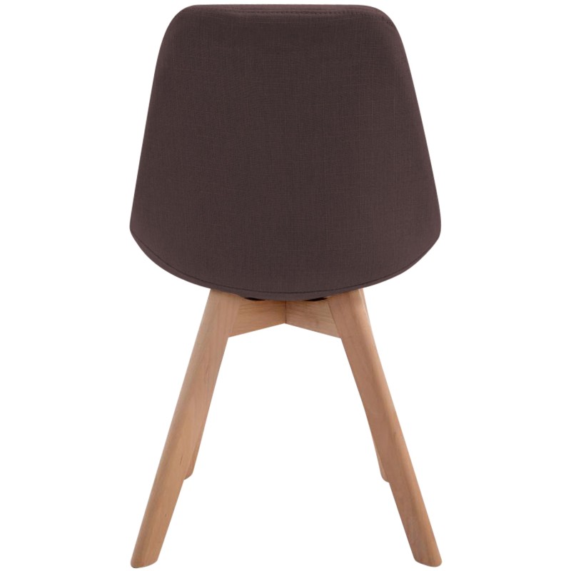 Silla de visita Borneo V2 Natura en tela marrón