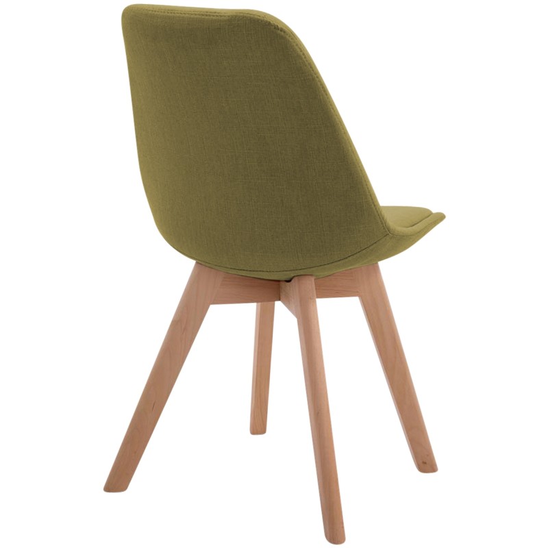 Silla de visita Borneo V2 Natura en tela verde