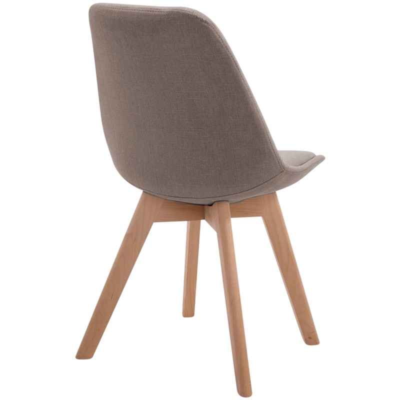 Silla de visita Borneo V2 Natura en tejido topo