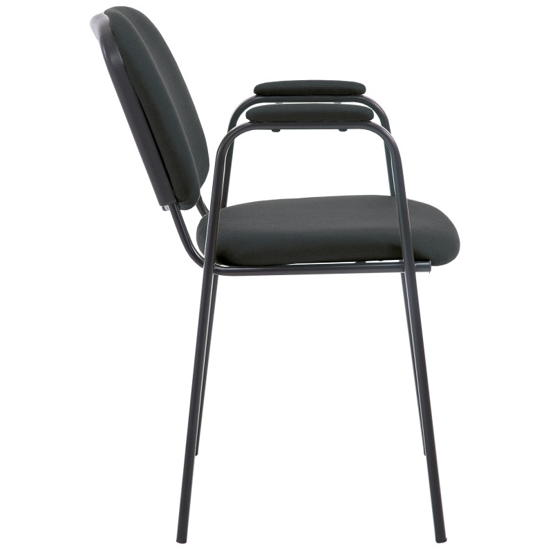 Silla de visita Ken PRO en tela negra