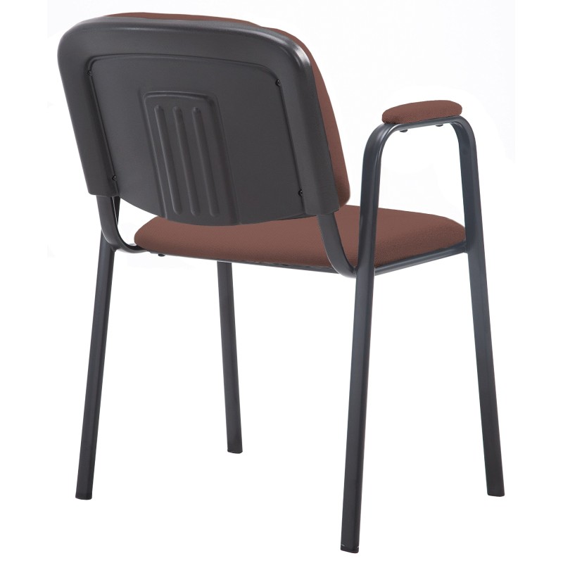 Silla de visita Ken PRO en tela marrón
