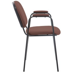 Silla de visita Ken PRO en tela marrón