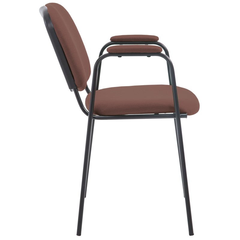Silla de visita Ken PRO en tela marrón