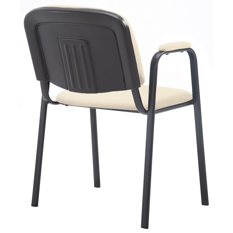 Silla de visita Ken PRO en tela color crema