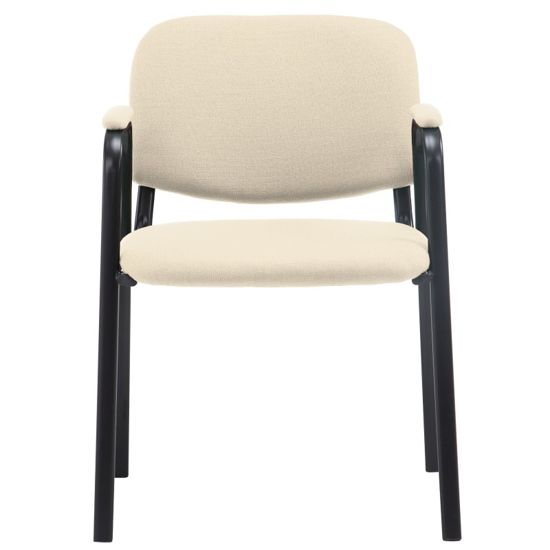 Silla de visita Ken PRO en tela color crema