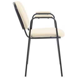 Silla de visita Ken PRO en tela color crema