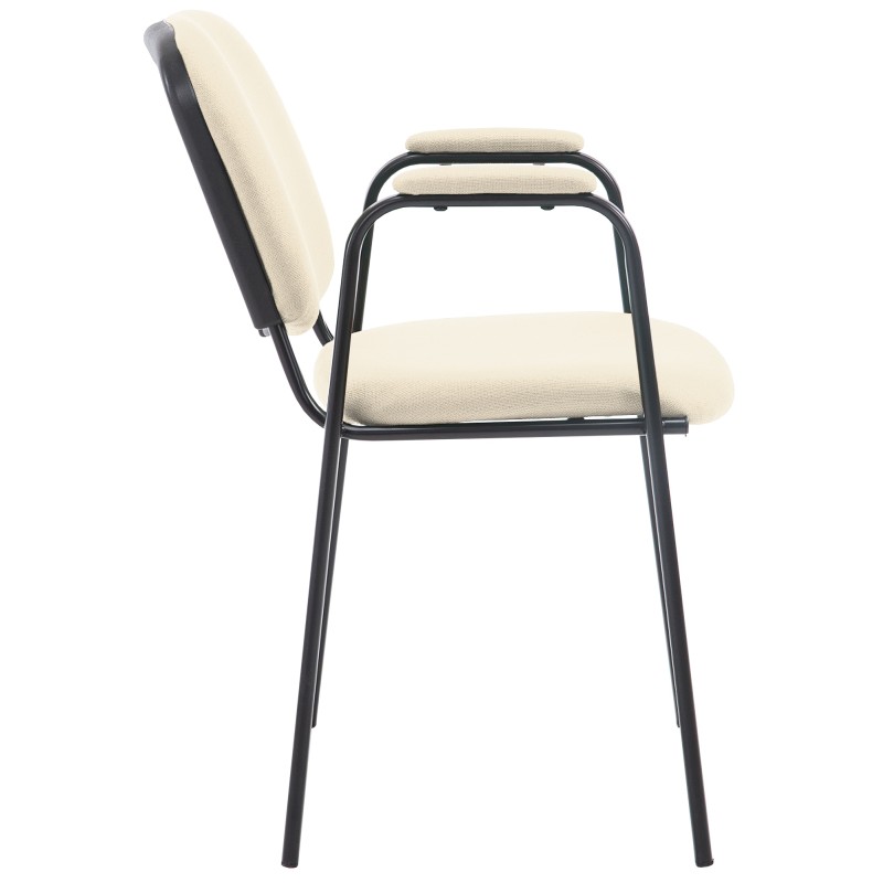 Silla de visita Ken PRO en tela color crema