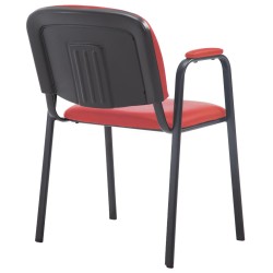 Silla de visita Ken PRO en piel sintética roja