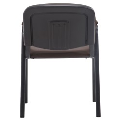 Silla de visita Ken PRO en piel sintética marrón