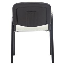 Silla de visita Ken PRO en piel sintética color crema