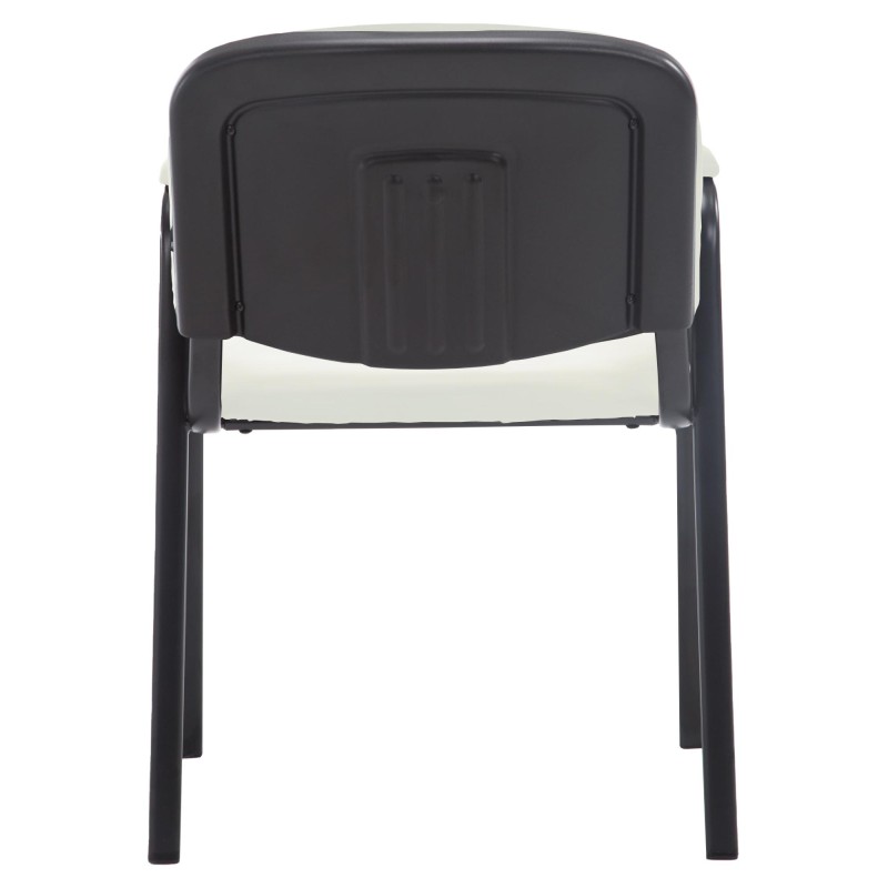 Silla de visita Ken PRO en piel sintética color crema