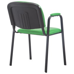 Silla de visita Ken PRO en piel sintética verde