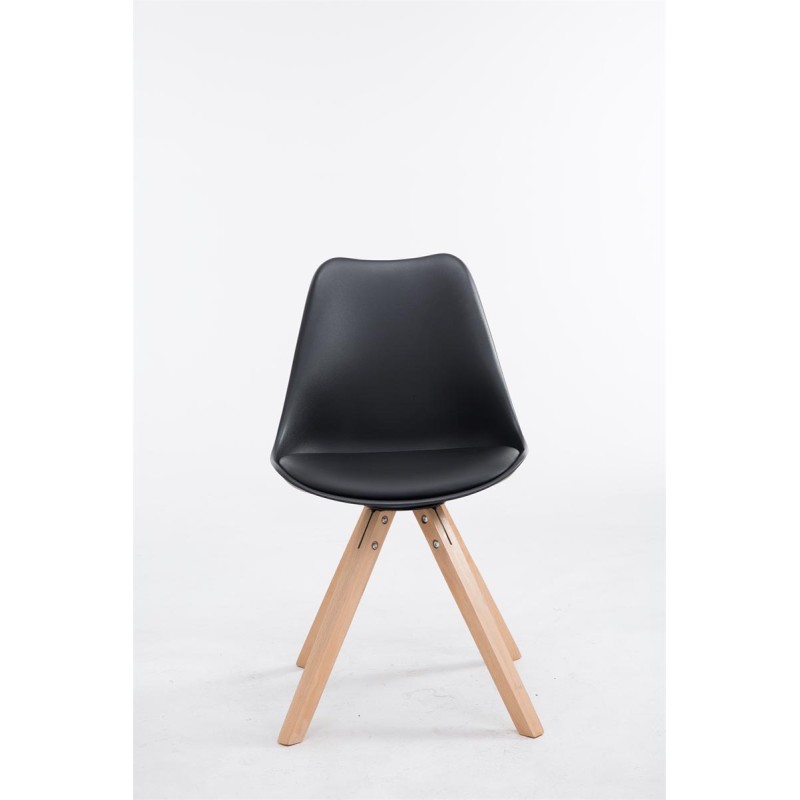 Silla de visita Toulouse Natura Square negra