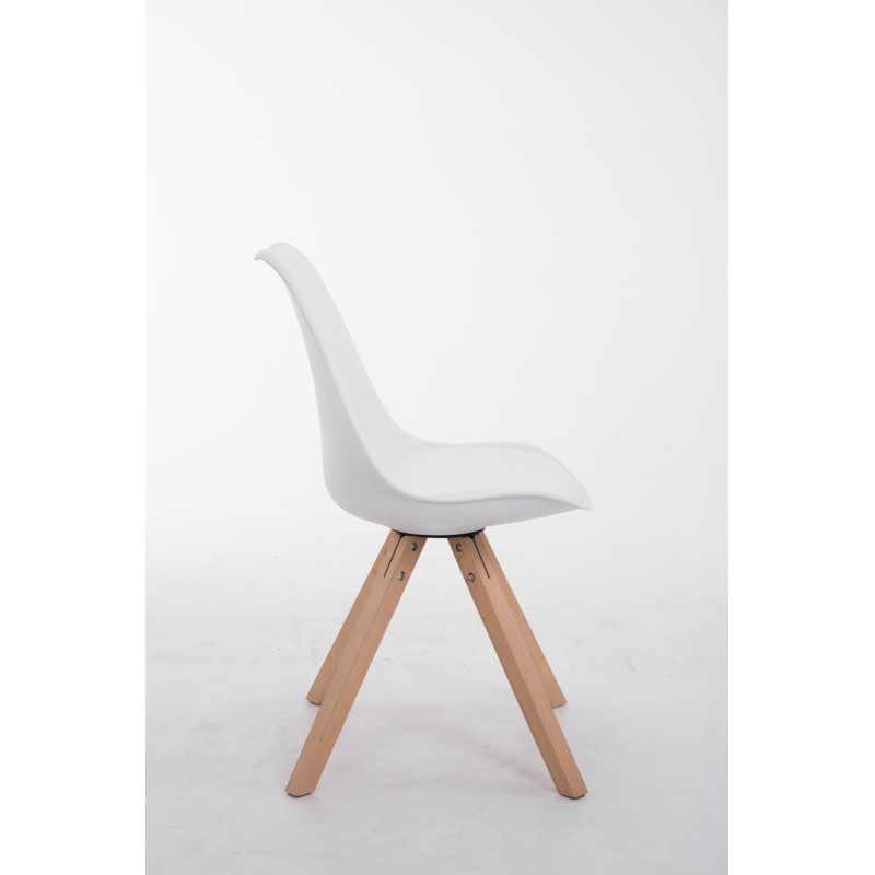 Silla de visita Toulouse Natura Square blanca