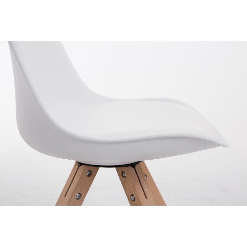 Silla de visita Toulouse Natura Square blanca