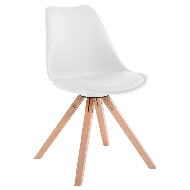 Silla de visita Toulouse Natura Square blanca