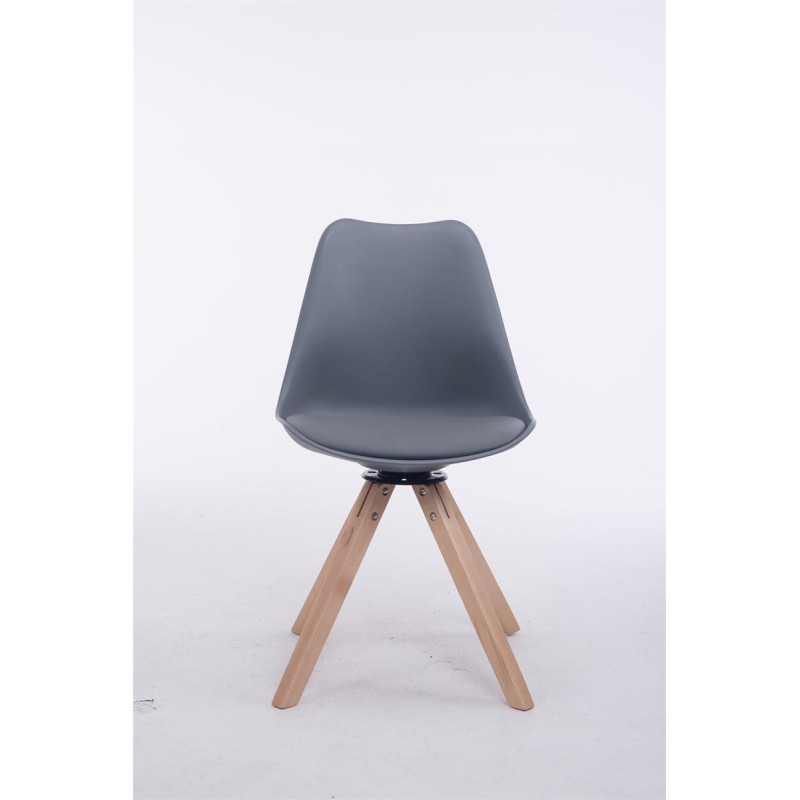 Silla de visita giratoria Troyes Natura Square Grey