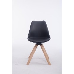 Silla de visita giratoria Troyes Natura Square negra