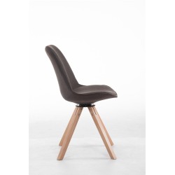 Silla de visita giratoria Troyes en tejido Natura Square gris oscuro