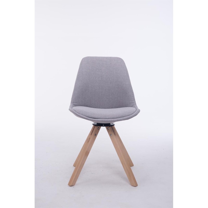 Silla de visita giratoria Troyes en tejido gris Natura Carré