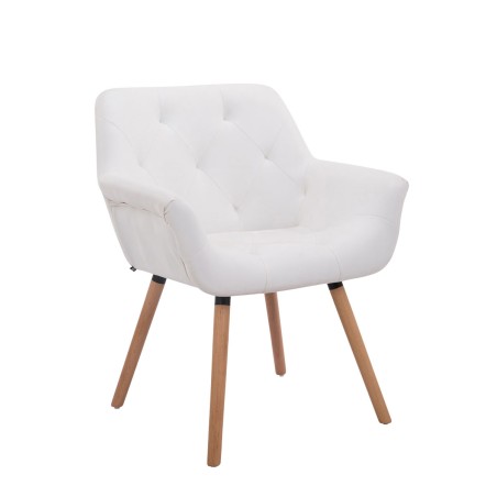 Silla de visita Cassidy Natura White
