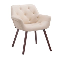 Silla de visita Cassidy en nogal crema