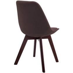 Silla de visita Borneo V2 en tela de nogal marrón