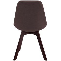 Silla de visita Borneo V2 en tela de nogal marrón