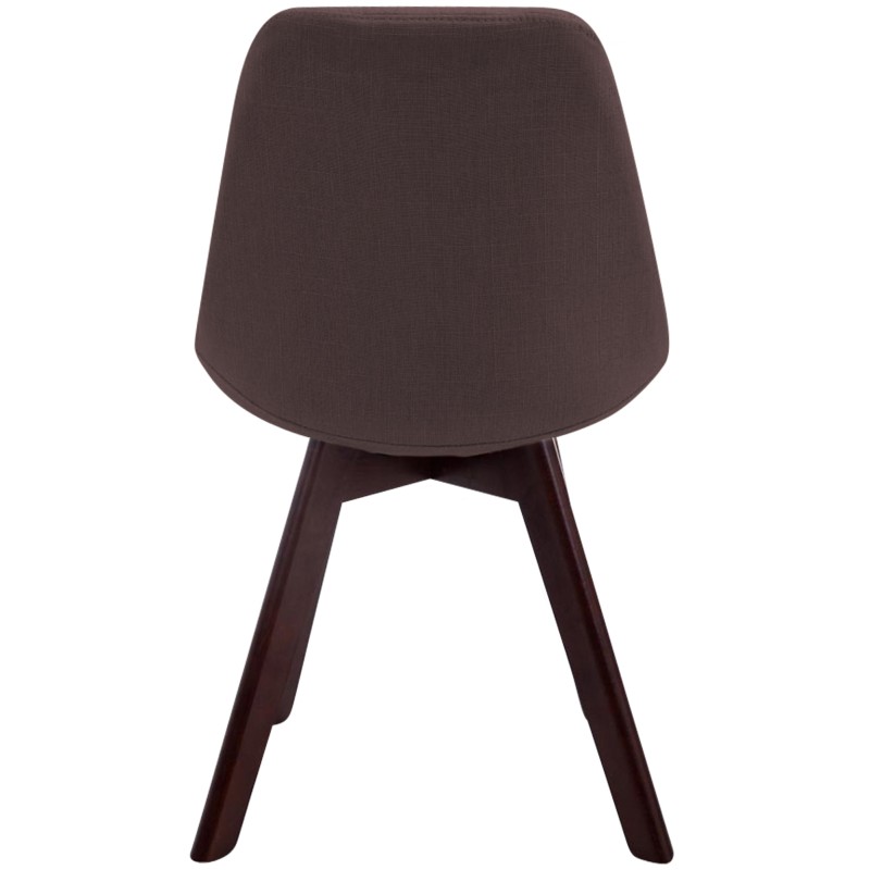 Silla de visita Borneo V2 en tela de nogal marrón