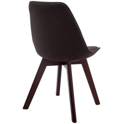 Silla de visita Borneo V2 en tela de nogal gris oscuro