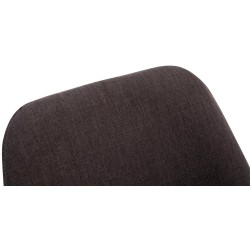 Silla de visita Borneo V2 en tela de nogal gris oscuro