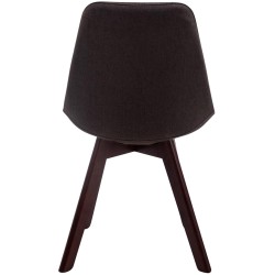 Silla de visita Borneo V2 en tela de nogal gris oscuro